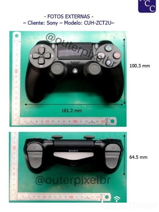 索尼PS4 Neo全新手柄曝光！ 尺寸稍有改變