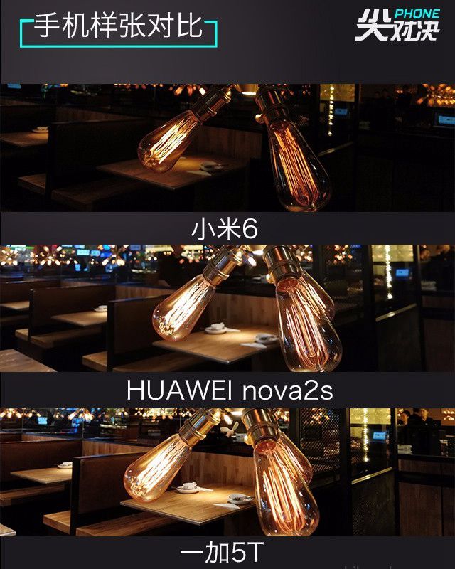 一加5T、華為Nova2s、小米6對比評測 誰更超值？