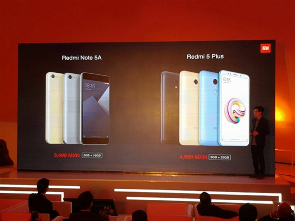 紅米5 Plus/紅米Note 5A墨西哥發(fā)布：1200元起售