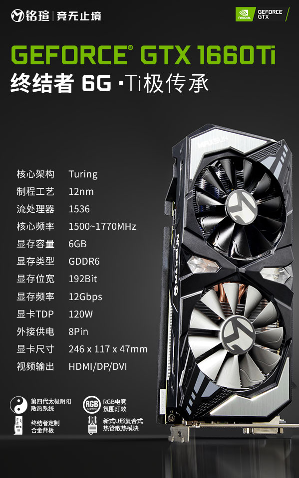 銘瑄GTX1660Ti終結(jié)者性能測(cè)試：一款沒有短板的顯卡